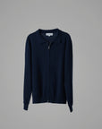 Full-Zip Polo Navy